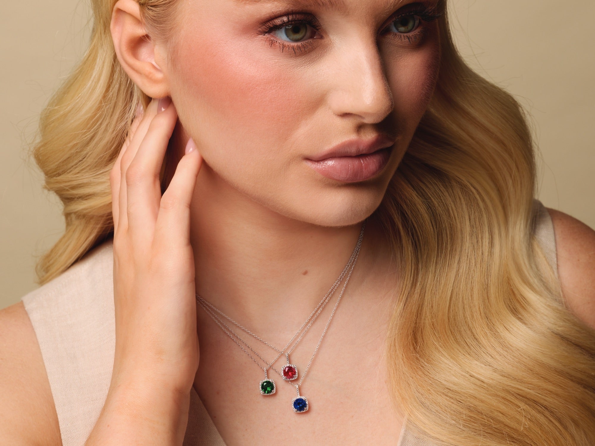 Pendants and necklaces collection at Lu’Ro Jewelers featuring delicate and timeless designs