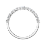 1/3 ctw shared-prong round brilliant cut diamond band in 14K white gold, 1.8 mm width, side view