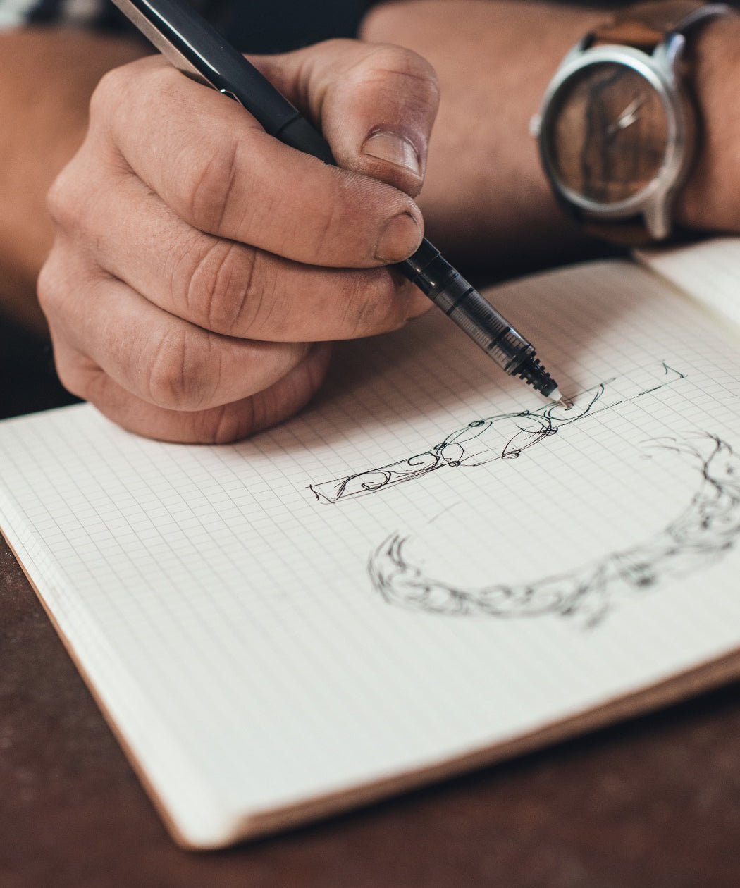 Custom jewelry design inspiration and sketching process at Lu’Ro Jewelers